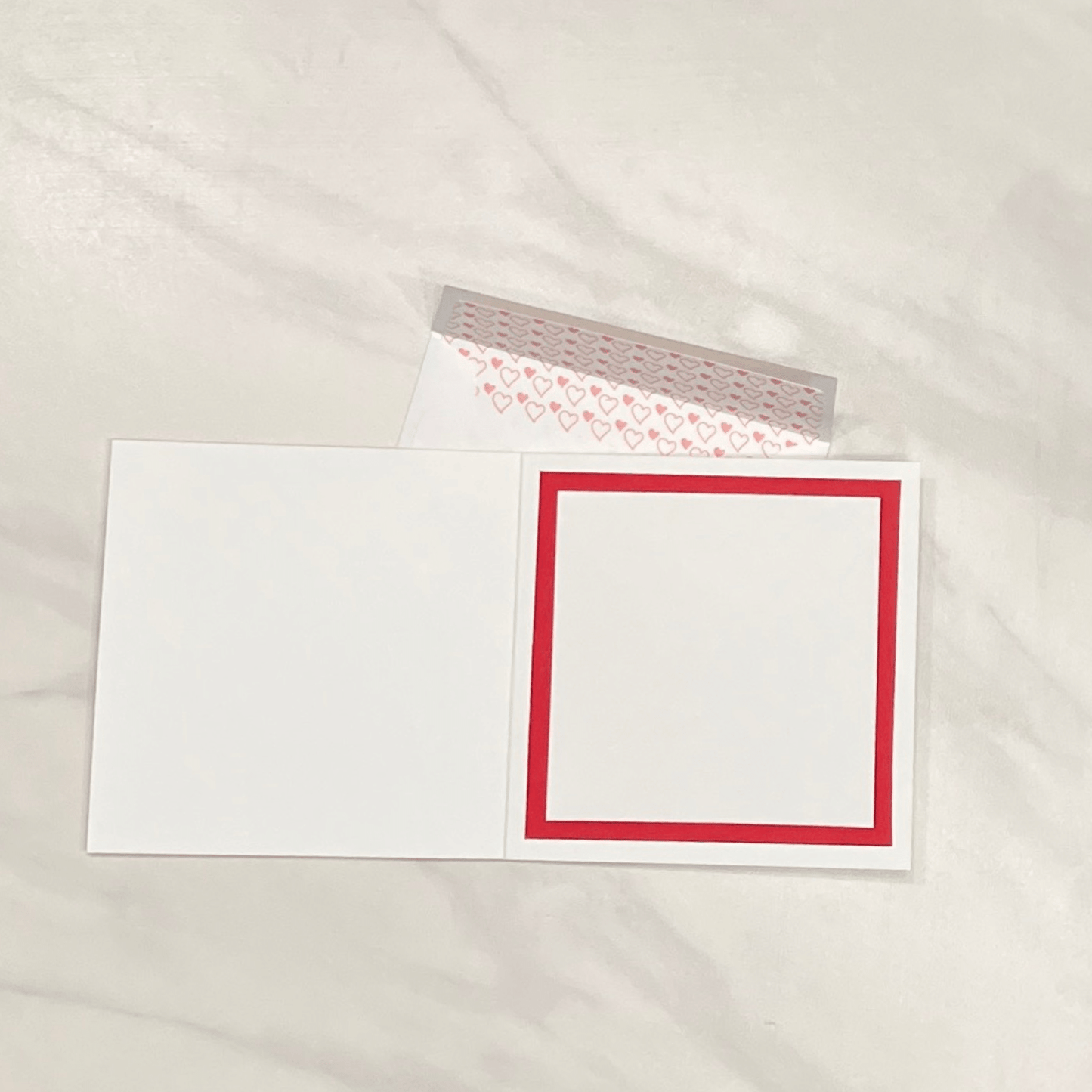 5-1/4" Square Embroidered Kiss-Love Card