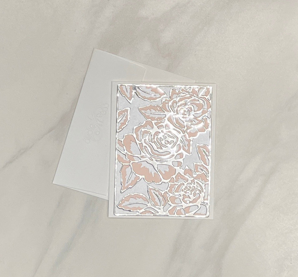 A2 Pink & Silver Rose/Pearl Note