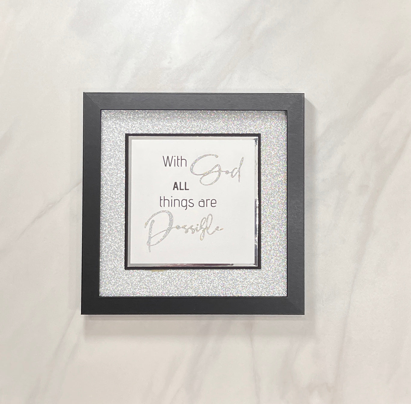 Shadowbox 8x8 Inspirational Framed Artwork--Possible