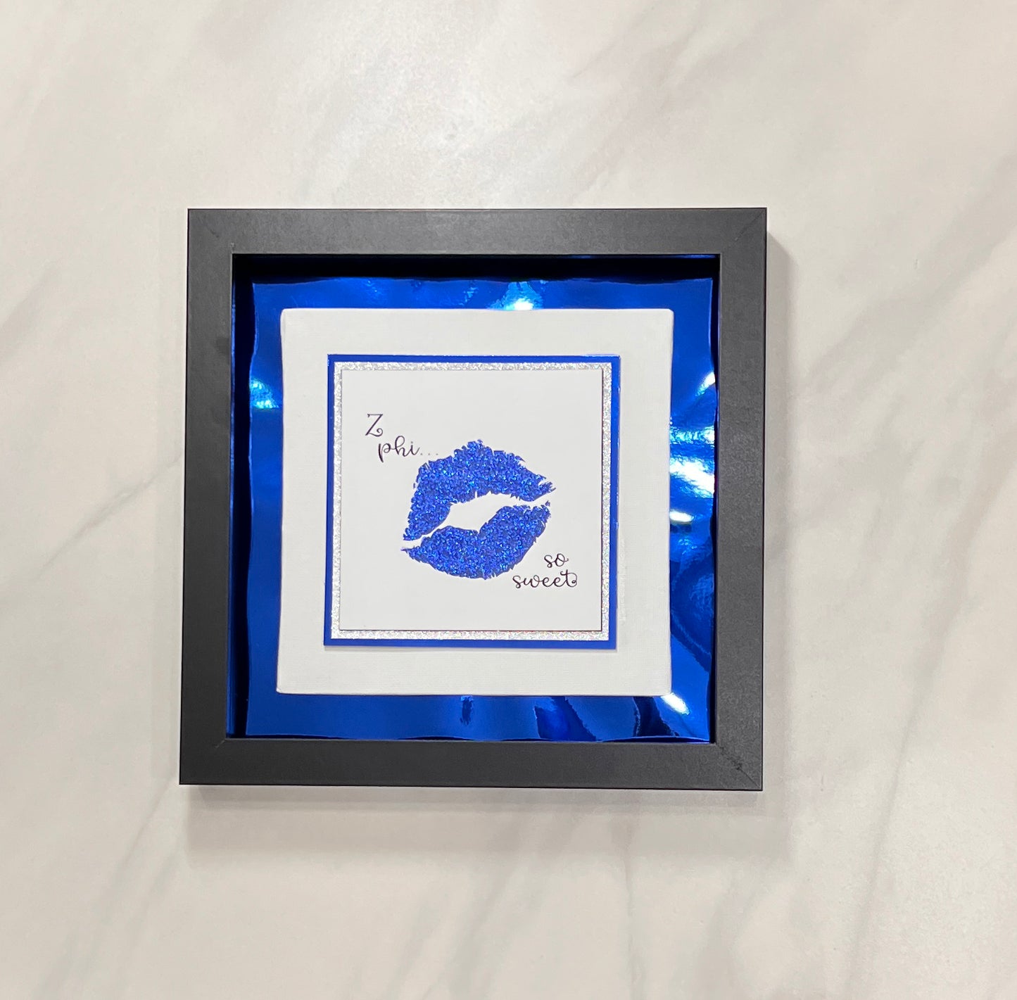Shadowbox 8"x8" Kiss (So Sweet) Framed Artwork