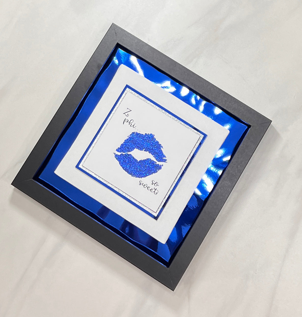 Shadowbox 8"x8" Kiss (So Sweet) Framed Artwork