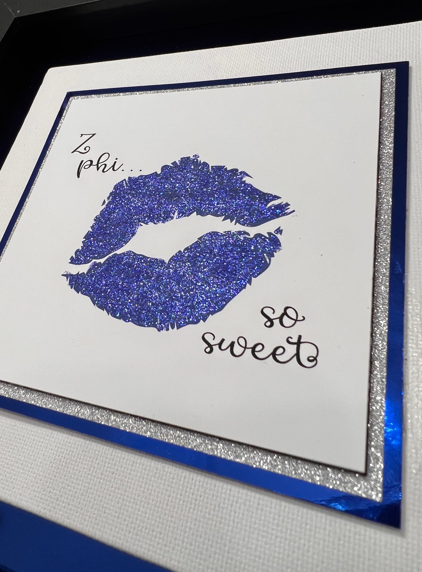 Shadowbox 8"x8" Kiss (So Sweet) Framed Artwork